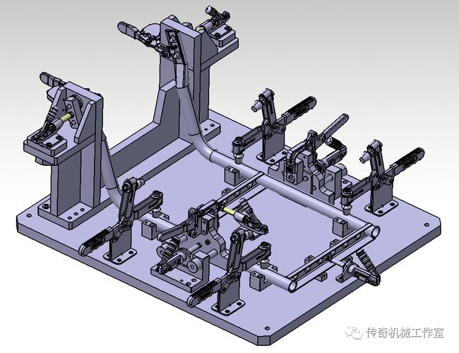 焊接夹具与汽车爬梯工装夹具 基于Pro/E和STEP格式的3D数模应用
